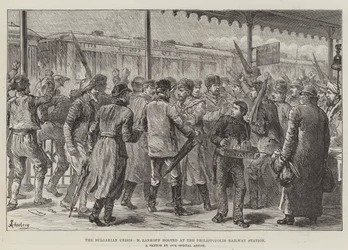 The Bulgarian Crisis, M Zankoff hooted at the Philippopolis Railway Station